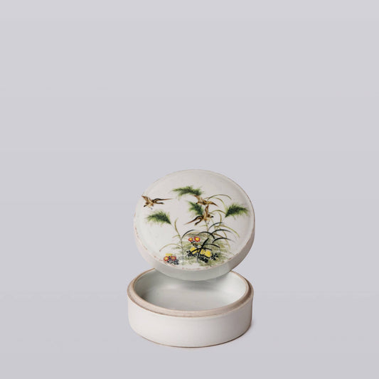 Famille Ware Porcelain Geese Ink Box