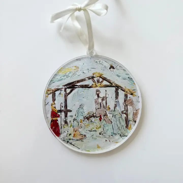 Acrylic Nativity Scene Ornament