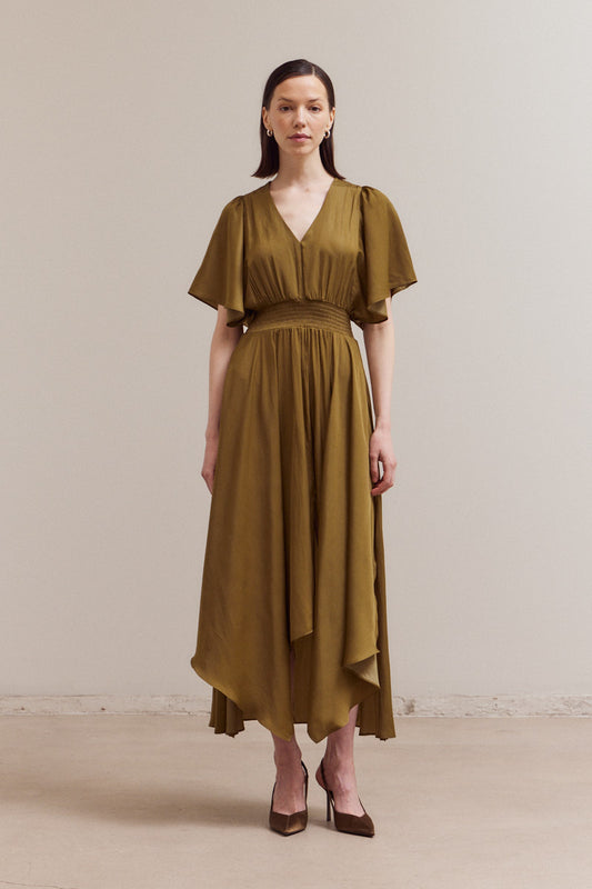 Moss Drift Maxi Dress