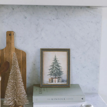 Christmas Tree with Presents Framed Art