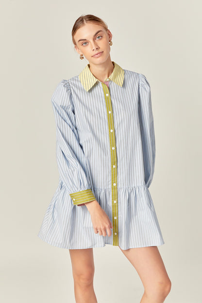 Light Blue Multi Mini Dress
