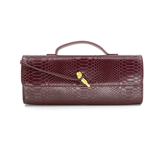 Burgundy Top Handle Mini Bag