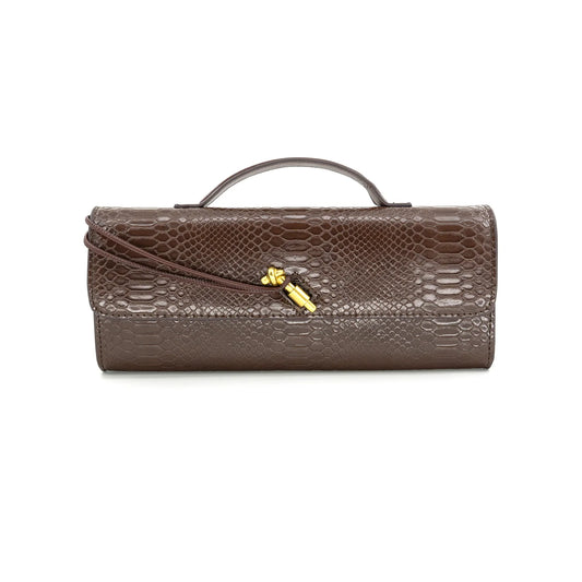 Chocolate Embossed Mini Bag