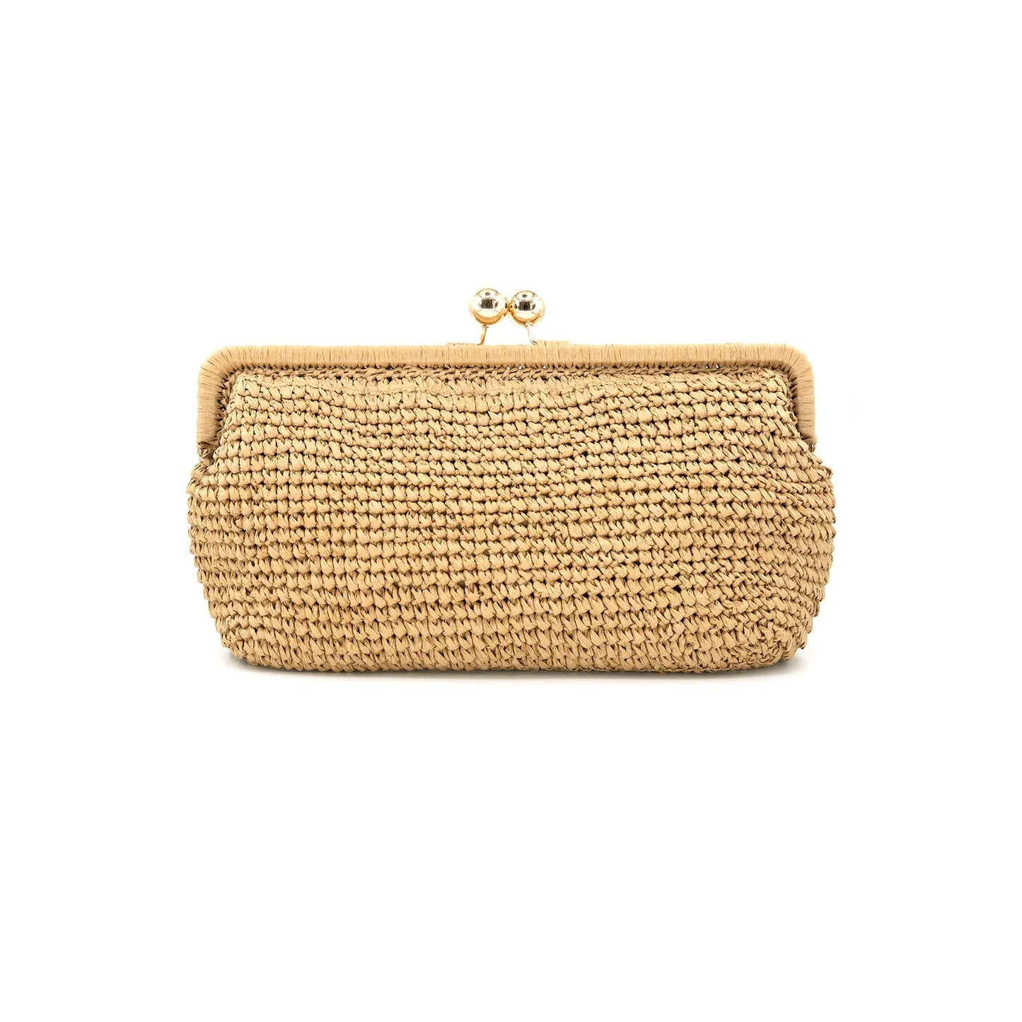 Sand Coast Woven Clutch
