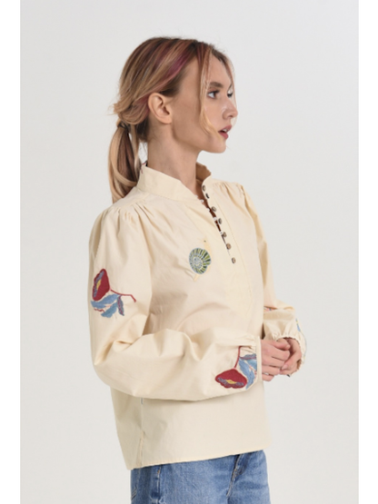 Emmy Embroidered Parkscape Top