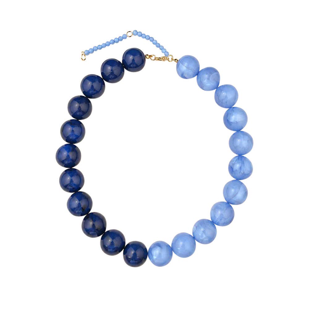two tone blue and light blue necklace
