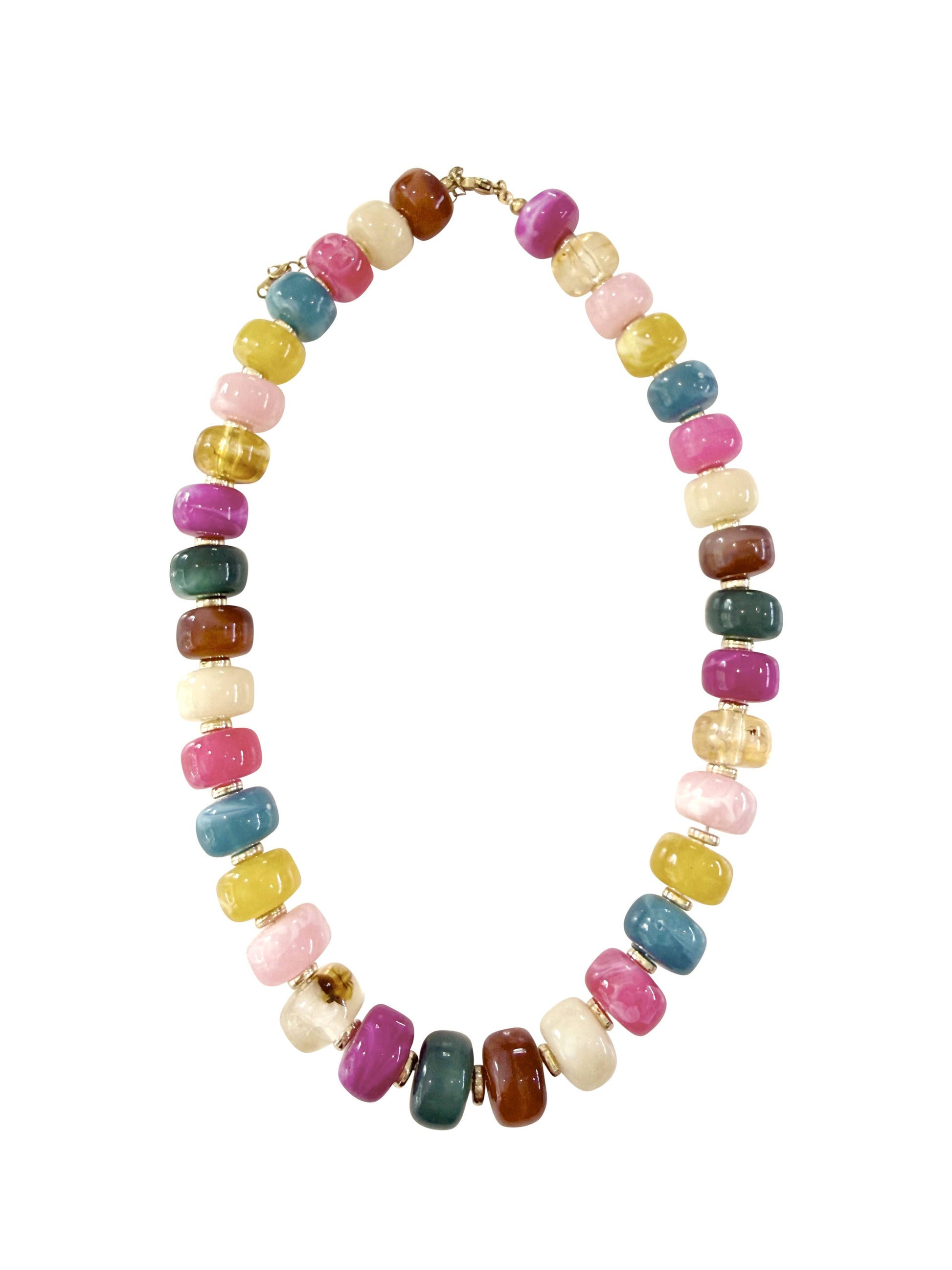 multi color beaded necklace