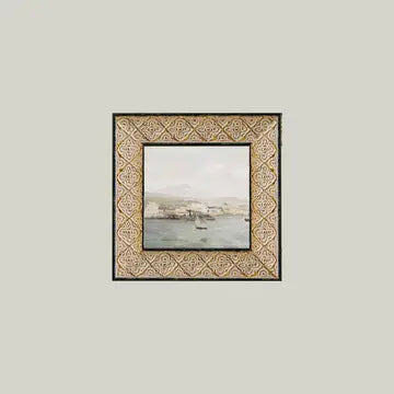 Sailboat Landscape Framed Antique Art