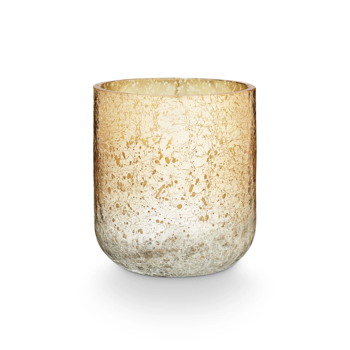 Winter White Radiant Glass Candle