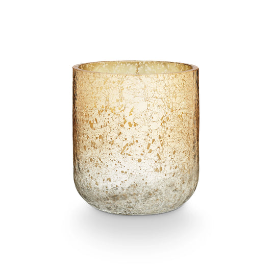 Winter White Radiant Glass Candle