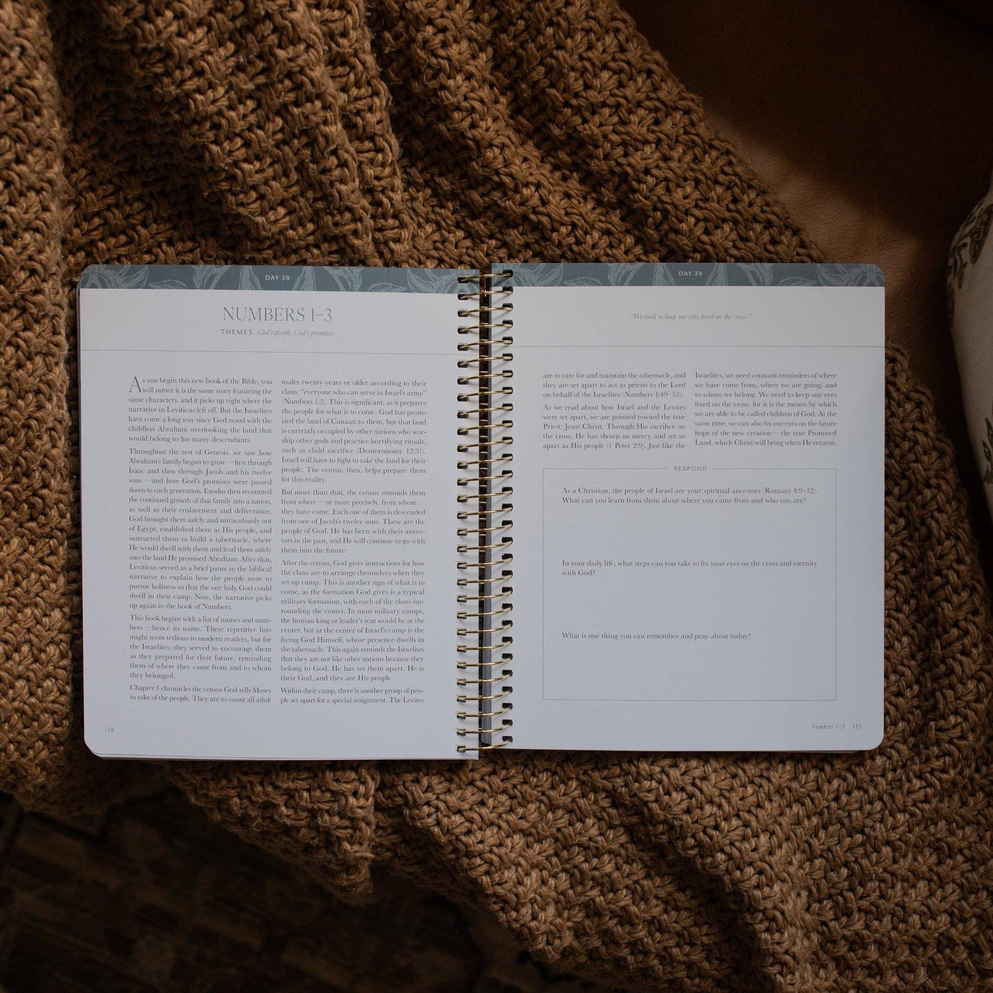 Open book on a textured brown surface