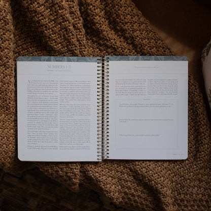 Open book on a textured brown surface