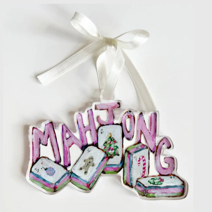 Christmas Mahjong Acrylic Ornament