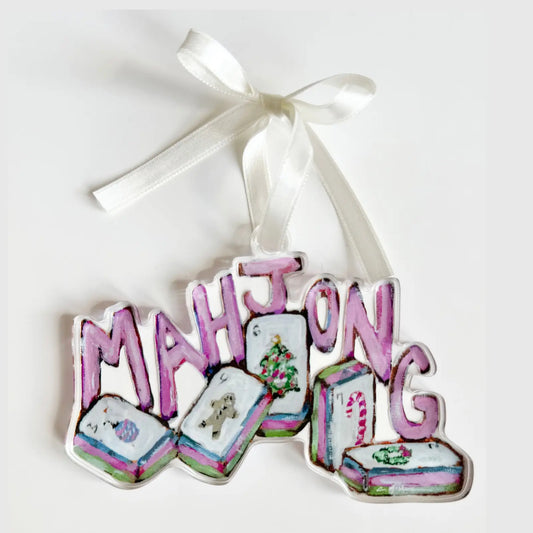 Christmas Mahjong Acrylic Ornament