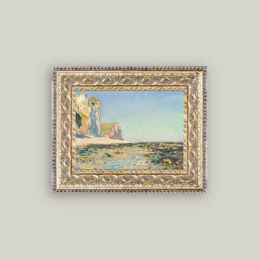 Seashore Cliffs Framed Antique Artwork