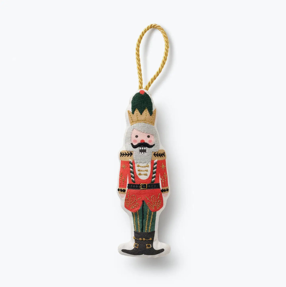 Embroidered Nutcracker Christmas Ornament