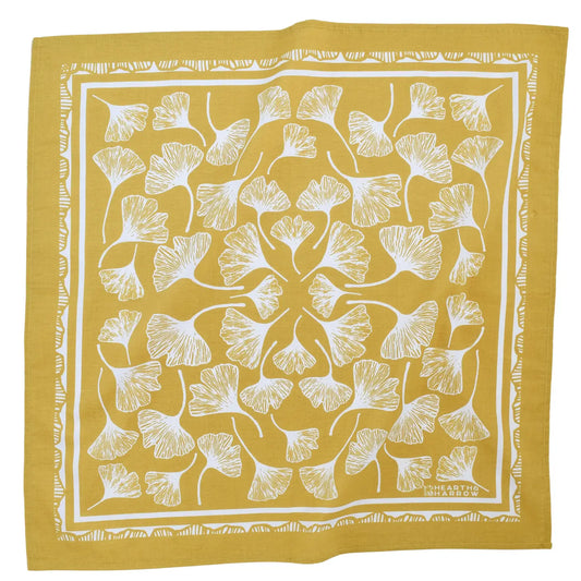 Yellow Ginkgo Leaf Bandanna