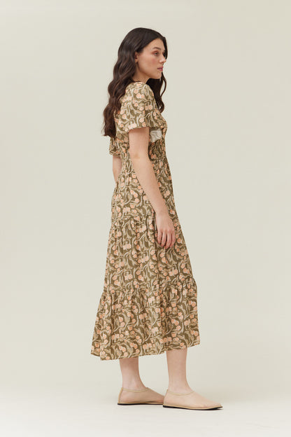 Mauve Sinched Waist Dress