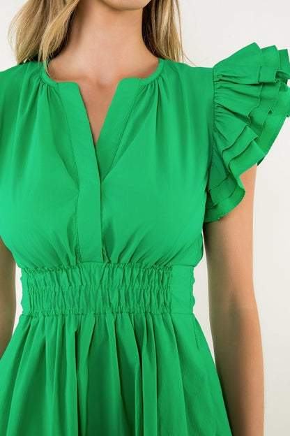 Emerald Hour Mini Dress