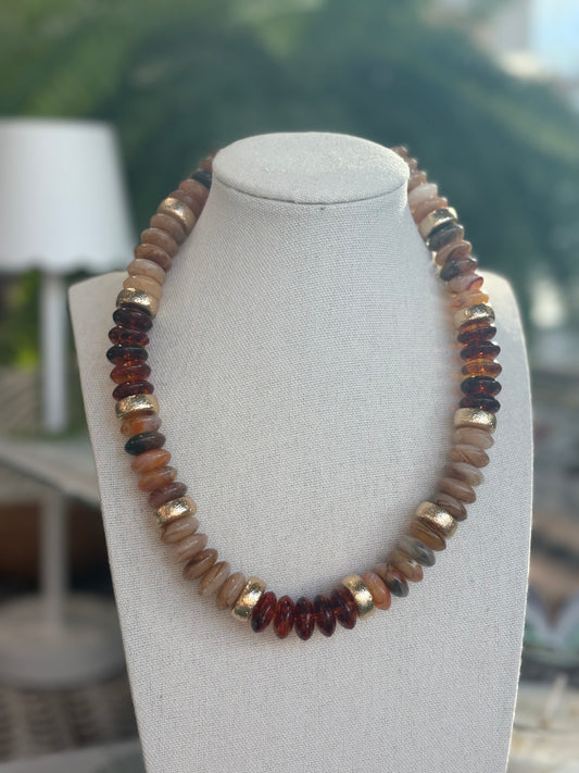 Falling Into Fall Beaded Necklace