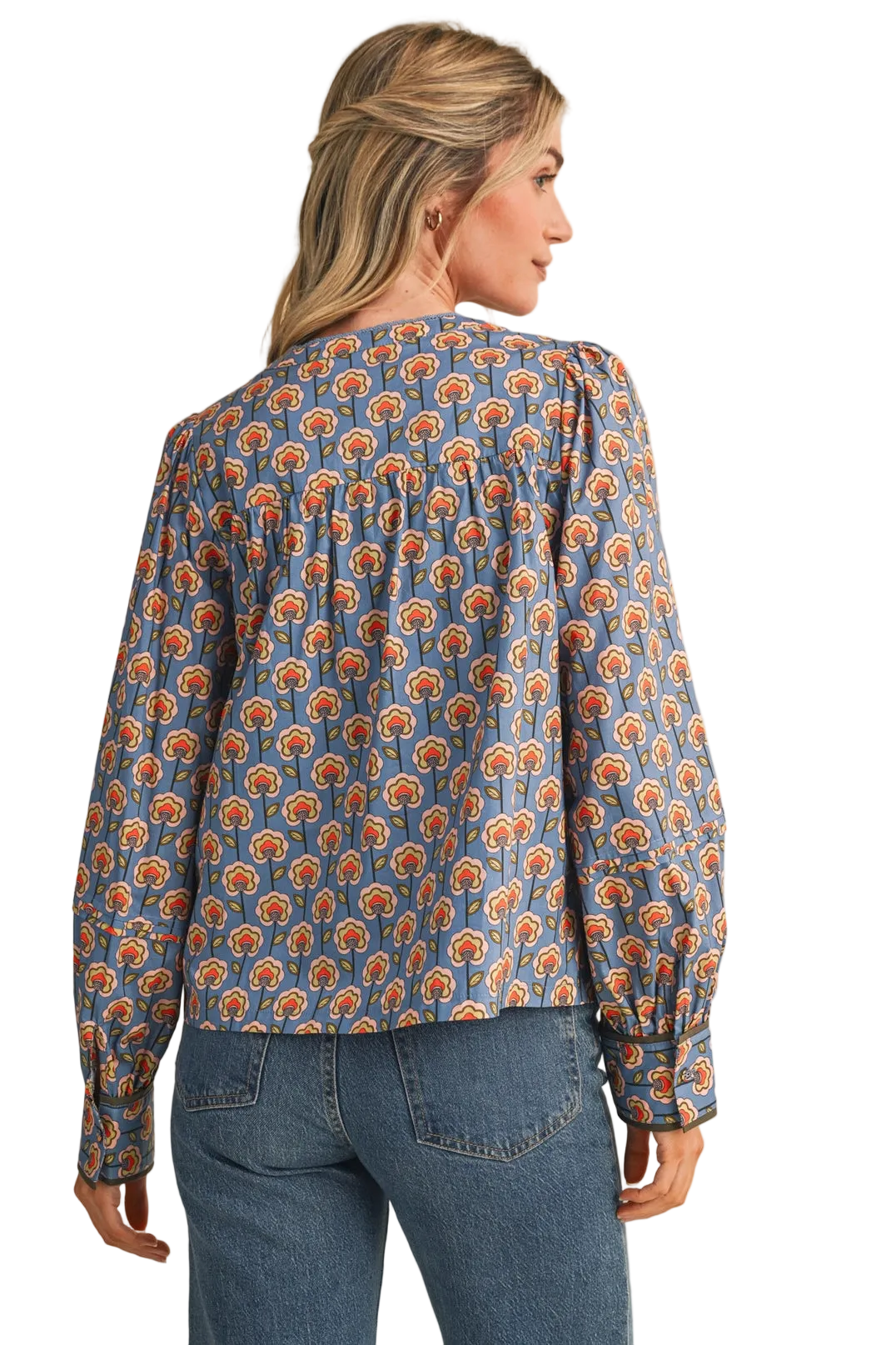 Blue Meadow Floral Blouse