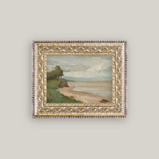 Beach Near Etretat Vintage Artwork