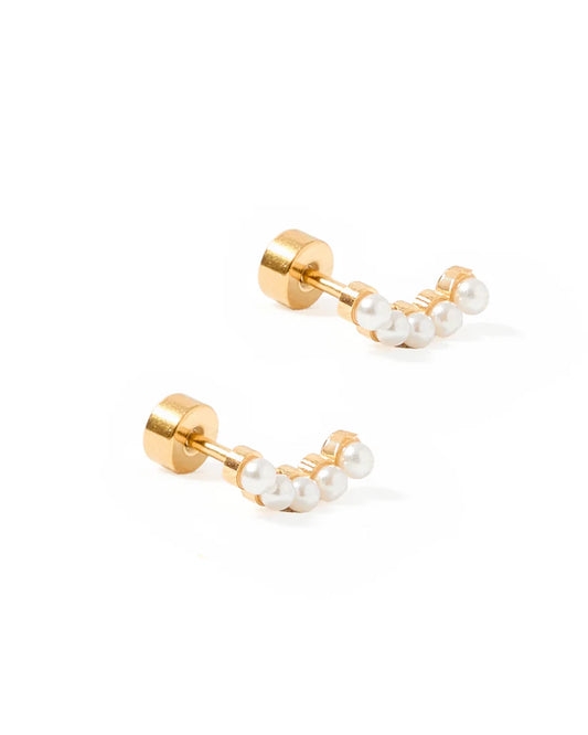 Polly's Pearl Screwback Stud Earrings