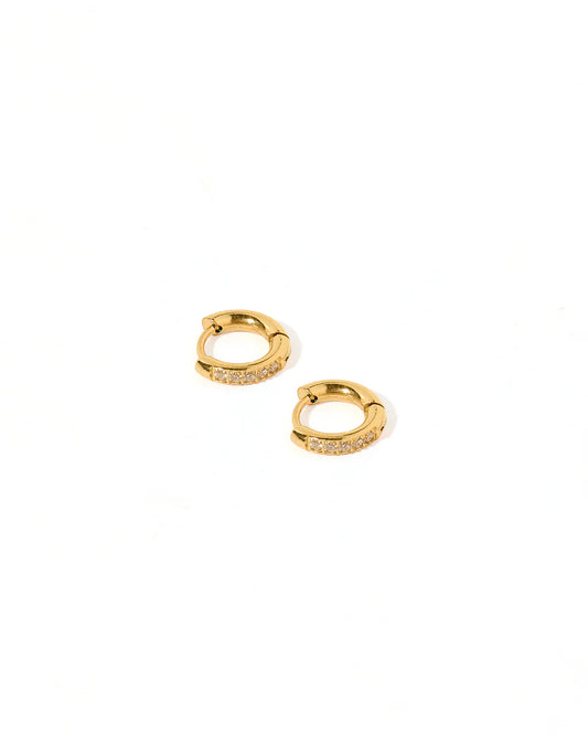 Sky Diamond Huggie Hoops 8 mm