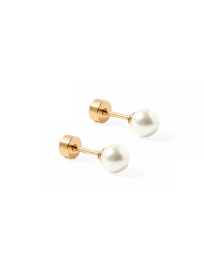 Paige Pearl Screwback Stud Earrings
