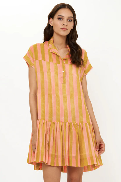 Oliphant- Cabana Coral Mini Dress