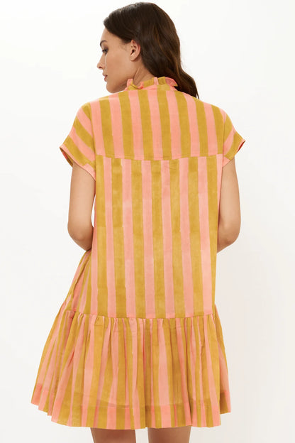 Oliphant- Cabana Coral Mini Dress