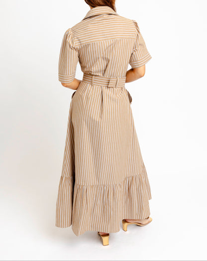 The Bella Striped Shirt Dress