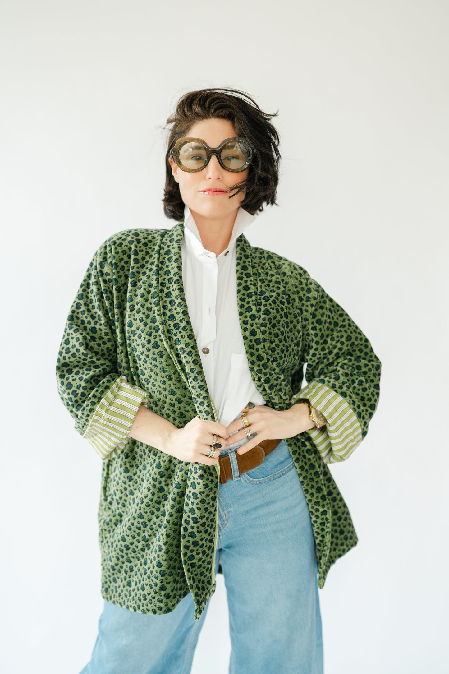 Eleanor James Penny Velvet Lounge - Green