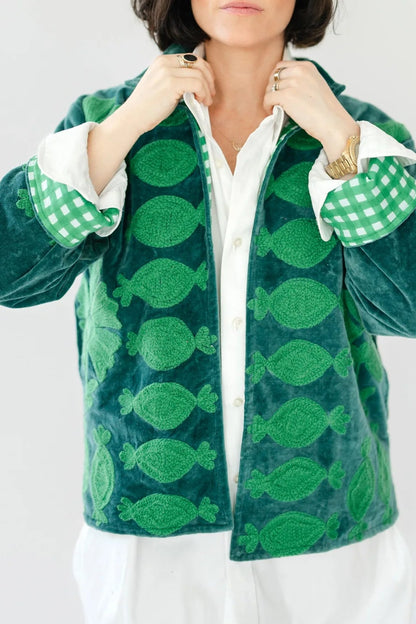 Eleanor James Pepper Crew Jacket – Green