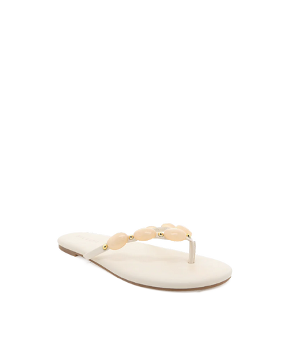 The Isla Beaded Sandal in Ivory