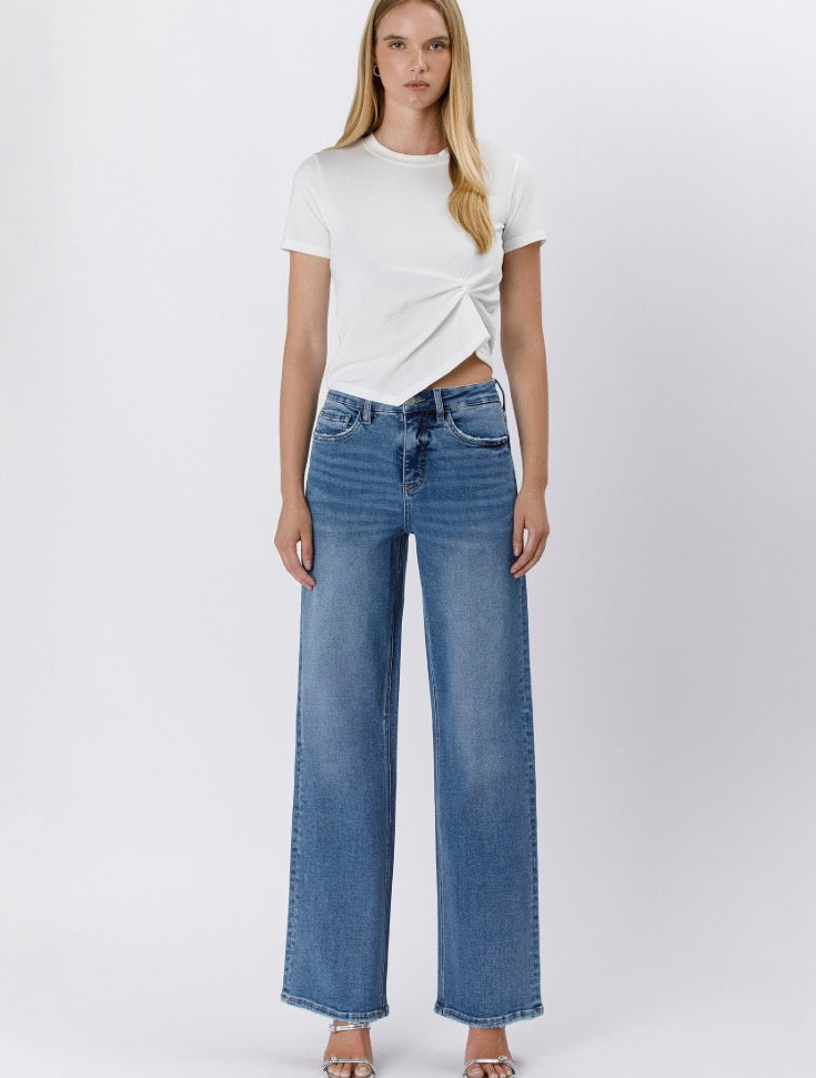 Super High Rise Baggy Wide Leg Jeans