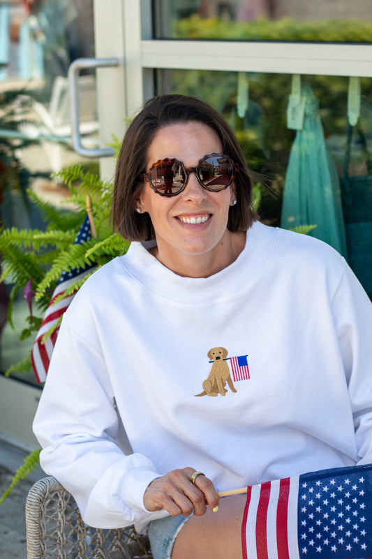 The Americana Dog Mock Neck Sweatshirt