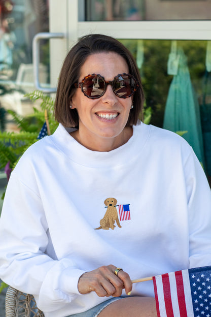 The Americana Dog Mock Neck Sweatshirt