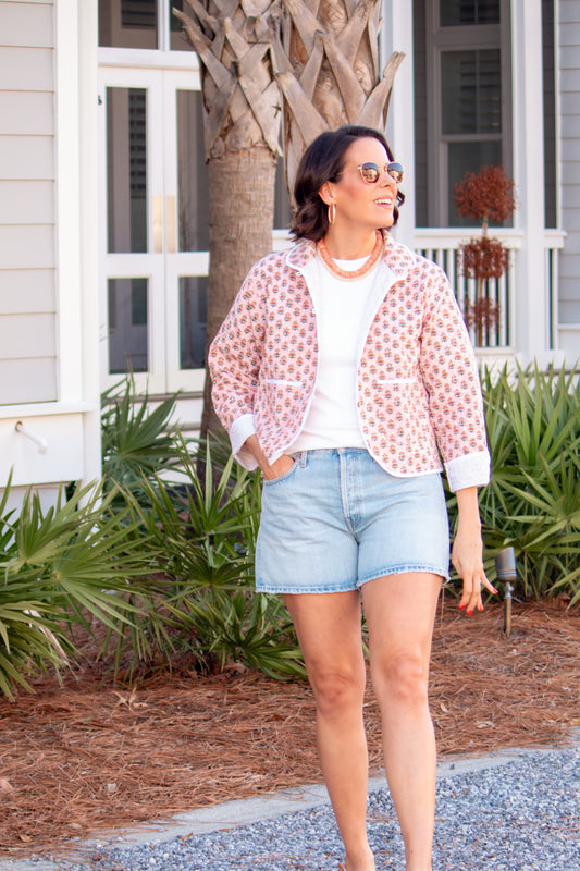 Birdie Jacket- Peony Punch