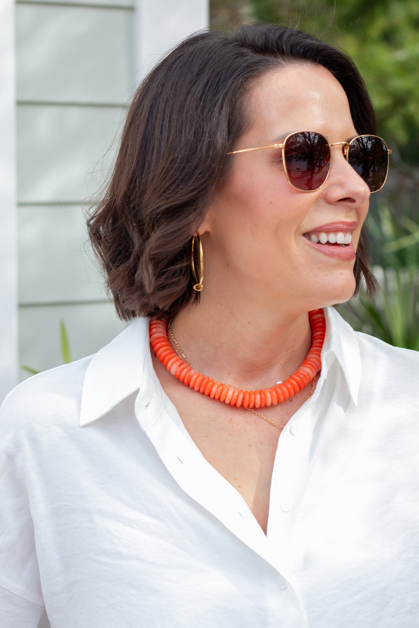 Aperol Spritz Beaded Necklace