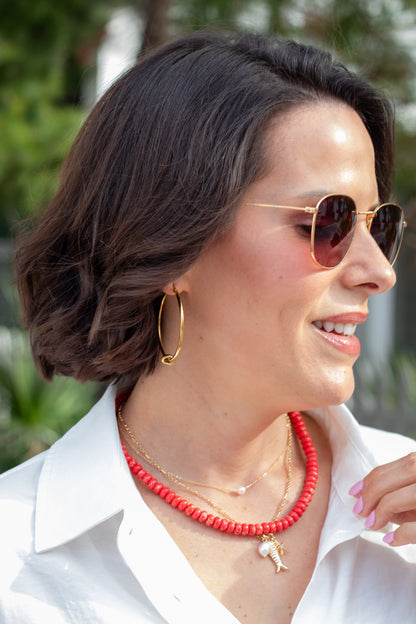 Poppy Red Candy Necklace