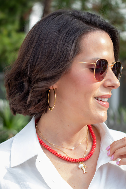 Poppy Red Candy Necklace