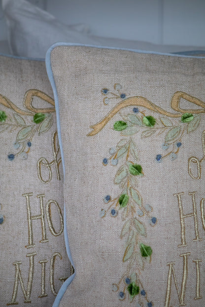 "Oh Holy Night" Christmas Pillow