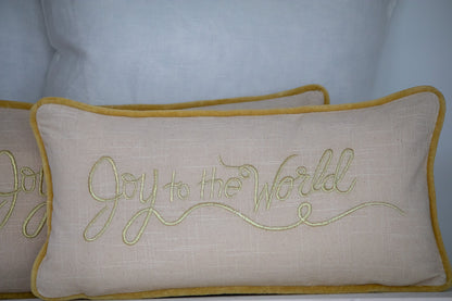 "Joy to the World" Christmas Pillow
