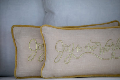 "Joy to the World" Christmas Pillow