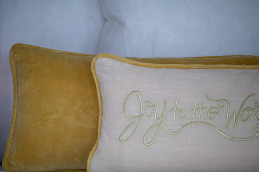 "Joy to the World" Christmas Pillow