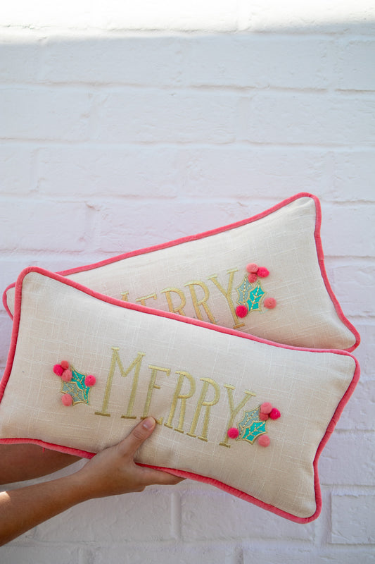 "Merry" Christmas Pillow