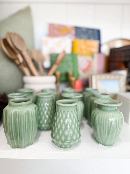 Jade Stoneware Vase, 3 Styles