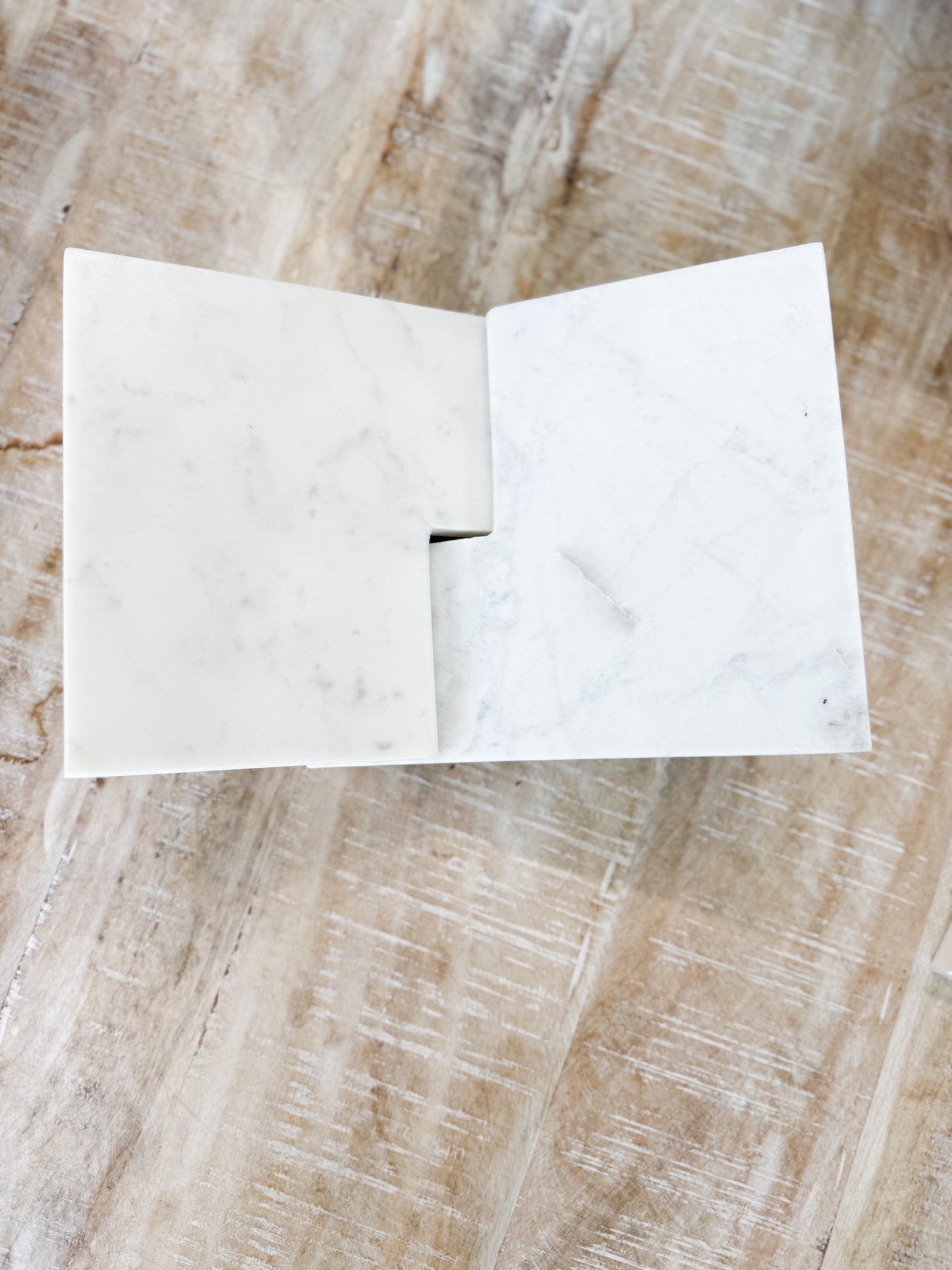 Interlocking Marble Book Stand