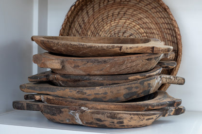 Vintage Natural Dough Bowl